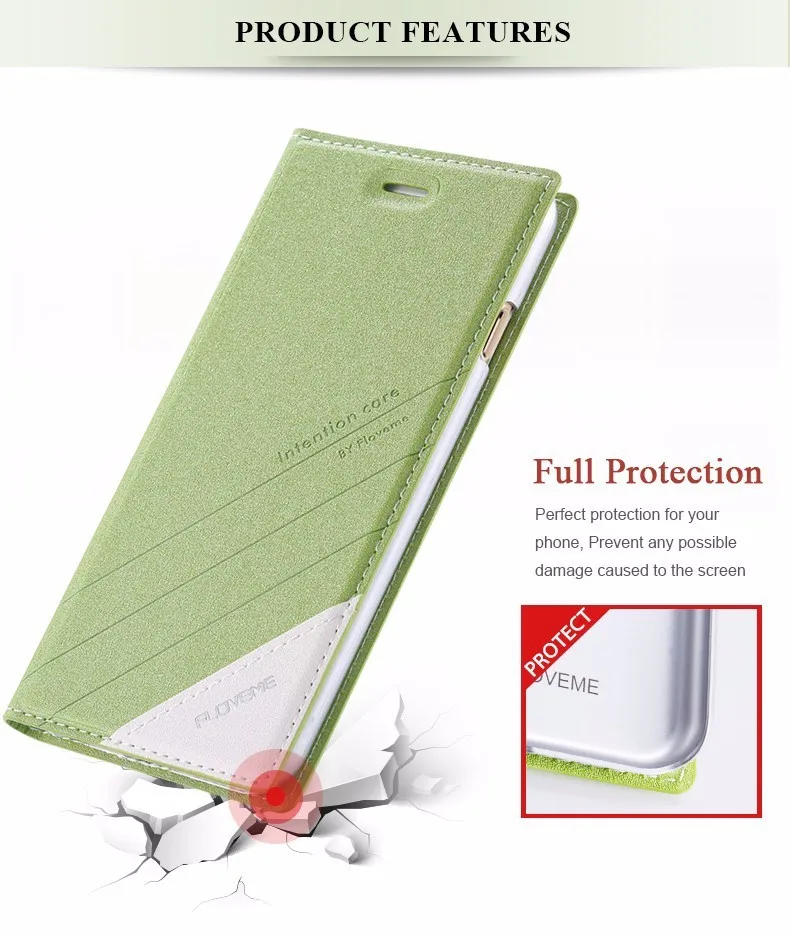 FLOVEME Luxury Ultrathin Flip Leather Phone Case For Apple iPhone 7 4.7 inch Wallet Holster Back Cover Bag For iPhone 7 Plus 5 (4)