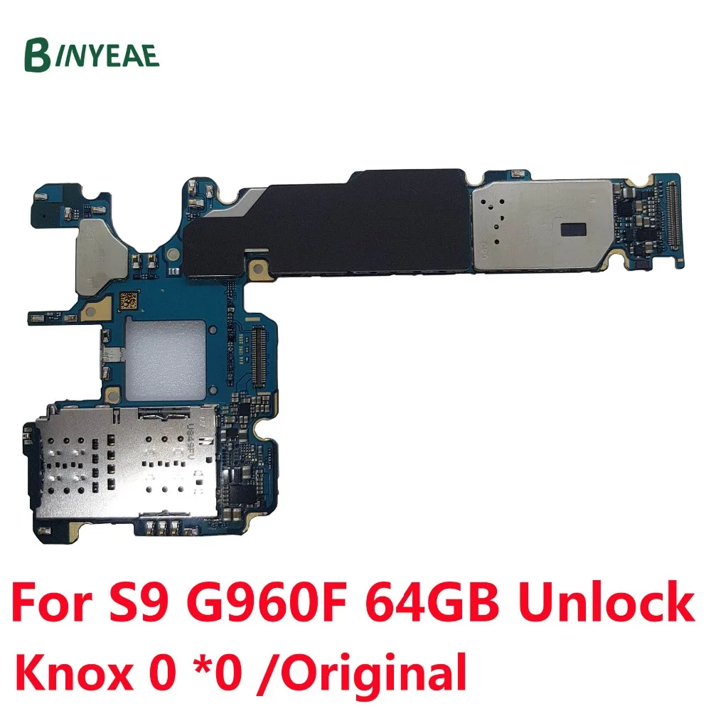 

100% Original Unlock Motherboard For Samsung Galaxy S9 G960F Logic Board With Chip 6GB RAM 64GB ROM