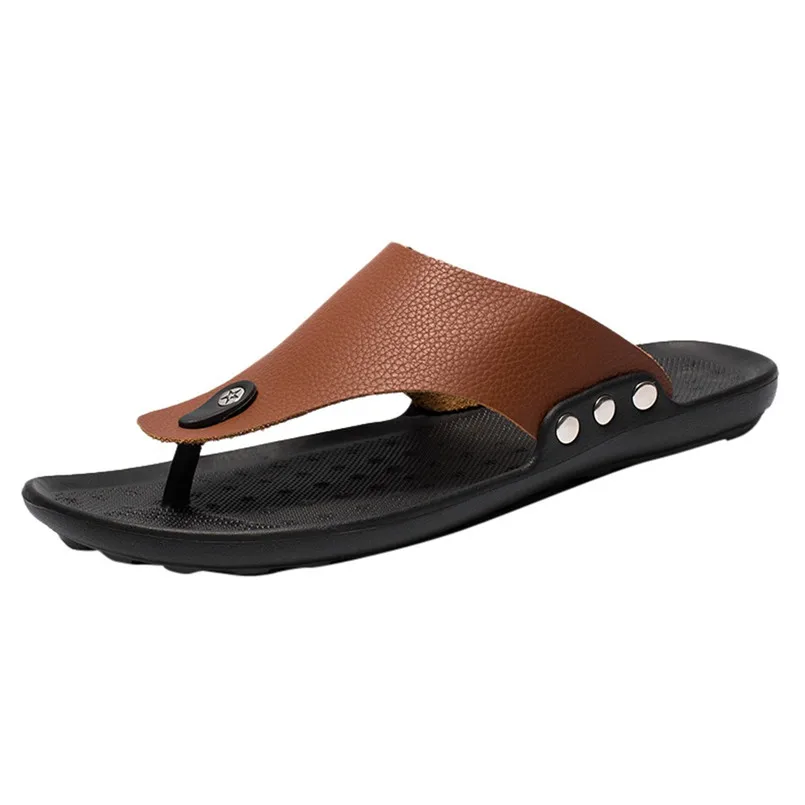 

Men Summer Rome Flip Flop Beach Slipper Comfortable T-Strap Open Toe Slipper Mans footwear terlik kapcie Slides 40jy09