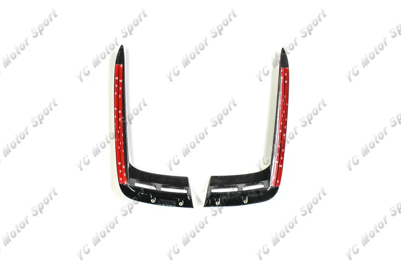 2015-2018 Bentley Bentayga Mulliner Carbon Package Style Front Bumper Air Duct Intake Addon Cover Canards CF (10)