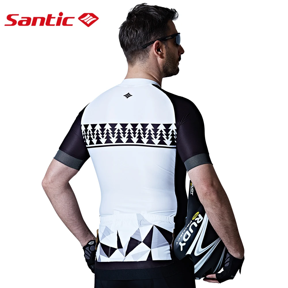 Santic Мужская короткая майка для велоспорта Pro Fit высокоэластичная ткань