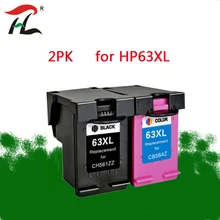 YLC 2PK For HP63XL 63XL hp63 Remanufactured Ink Cartridges for HP Deskjet 1110 1112 2130 2131 2132 2133 2134 3630 printer