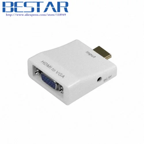 HDMI to VGA output projector monitors adapter with USB DC Power & Audio