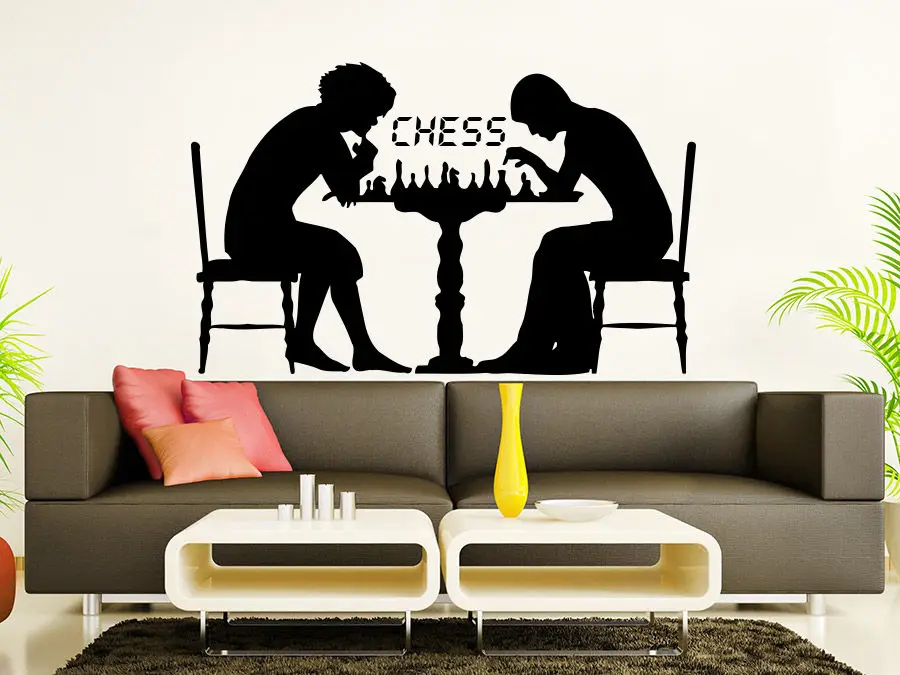 

Wall Decal Chess Pieces Strategy Board Game Vinyl Sticker Decals Nursery