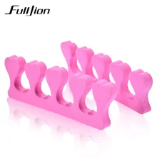 Fulljion 2 шт./компл. сепаратор для пальцев ноги мягкой пены губки ногтей разделители для Неил арта украшения для кончиков ногтей, для маникюра, педикюра, гель для ногтей, инструменты розовый цвет