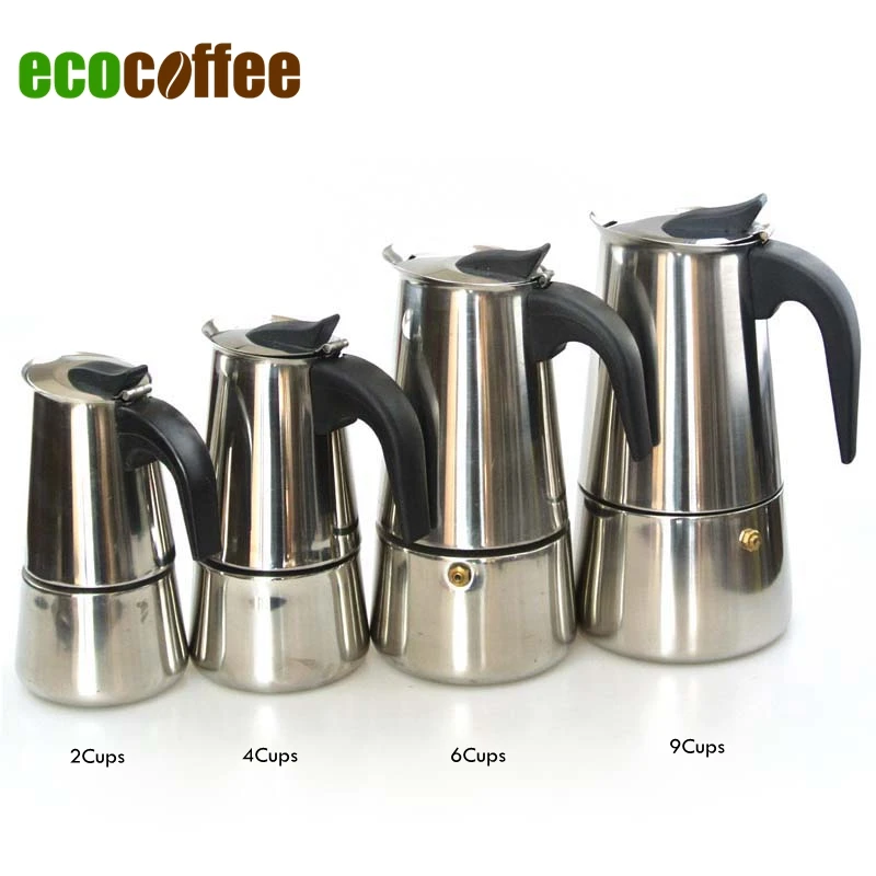 Stainless Steel Moka Espresso Latte Percolator Stove Top Coffee Maker