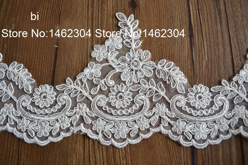 

14cm Wide Fashion Gorgous Off White french cord lace for lace dress,wedding cord Lace trim Sewing Accessories 15yards/roll