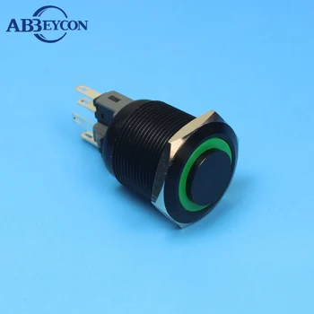 

2511Z latching 25mm lighted vandal proof Push Button Switch 12v ring LED illuminated switch IP67 Metal Push Button Switch