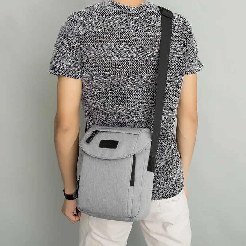 

2018 Brand Solid Men Messenger Bag High Quality Waterproof Shoulder for Women Business Travel Canvas Crossbody Handbag