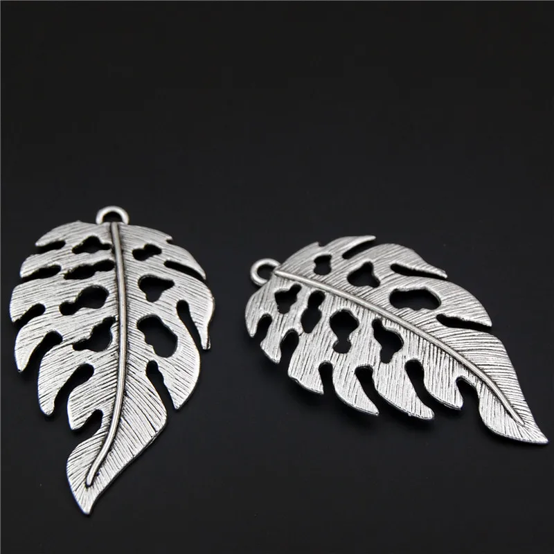 

10pcs Silver Charms Leaf Pendant Fit Bracelets Necklace DIY Metal Jewelry Making A2336