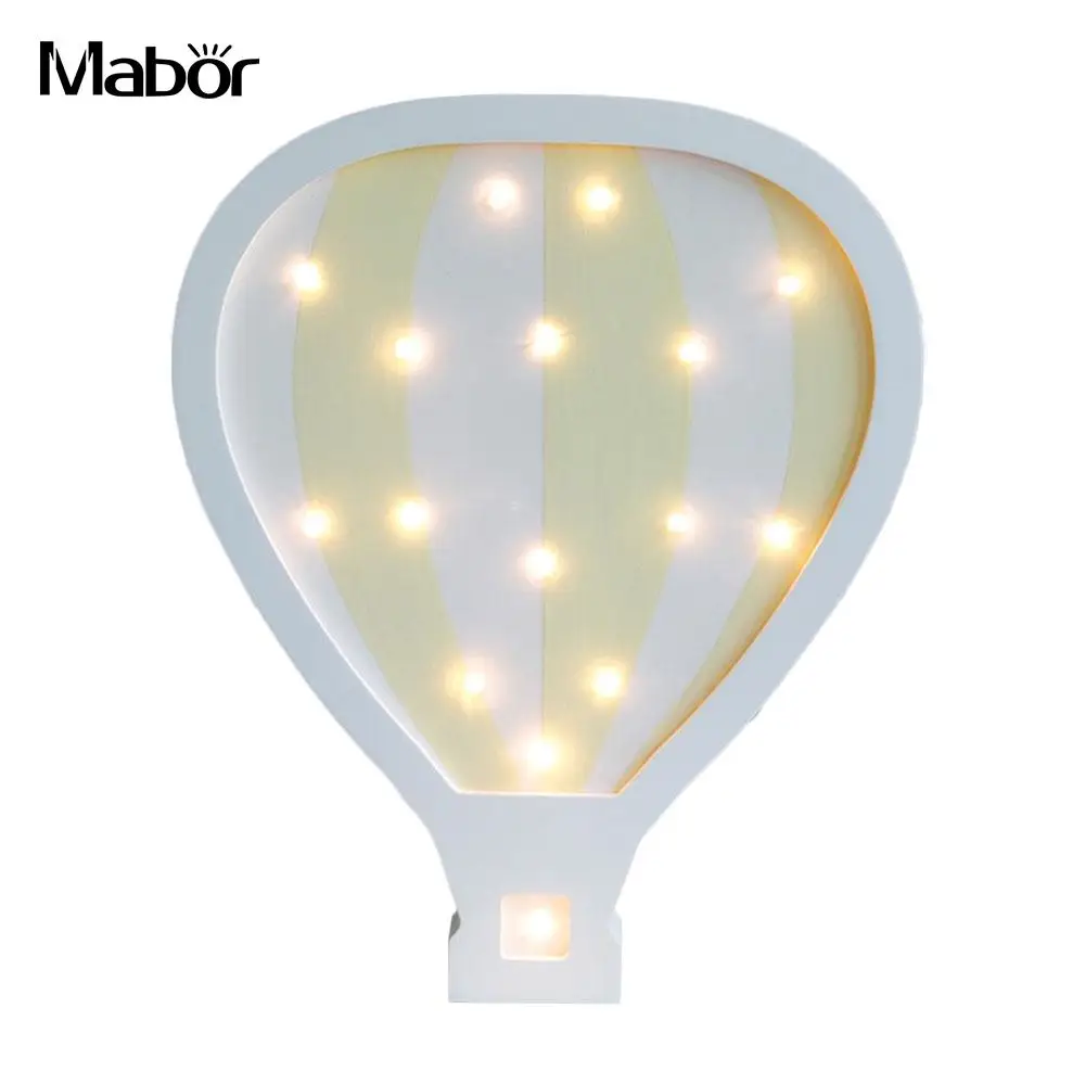 

LED Cartoon Hot Air Balloon Wall Lamp Modeling Light Festival Home Cute