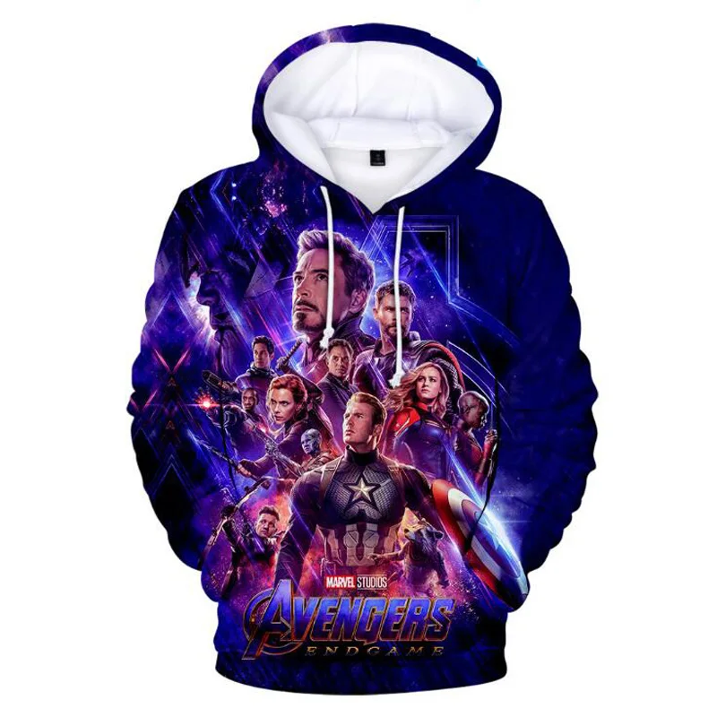 Avengers Endgame Oversized Hoodie Men Advanced Tech 3D Print Hooded Mens Hoodies and Sweatshirts Streetwear Male Pullover Tops