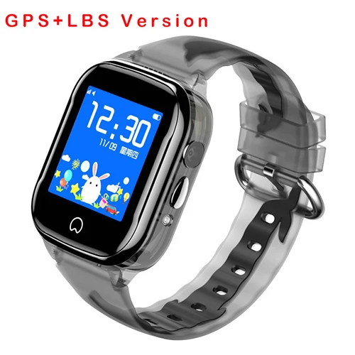 K21 GPS Smart Watch for Children Kid's Smart Watch with gps and Sim Card Waterproof Smartwatch Smart Baby Watch Touch Screen IOS - Цвет: Black GPS Version