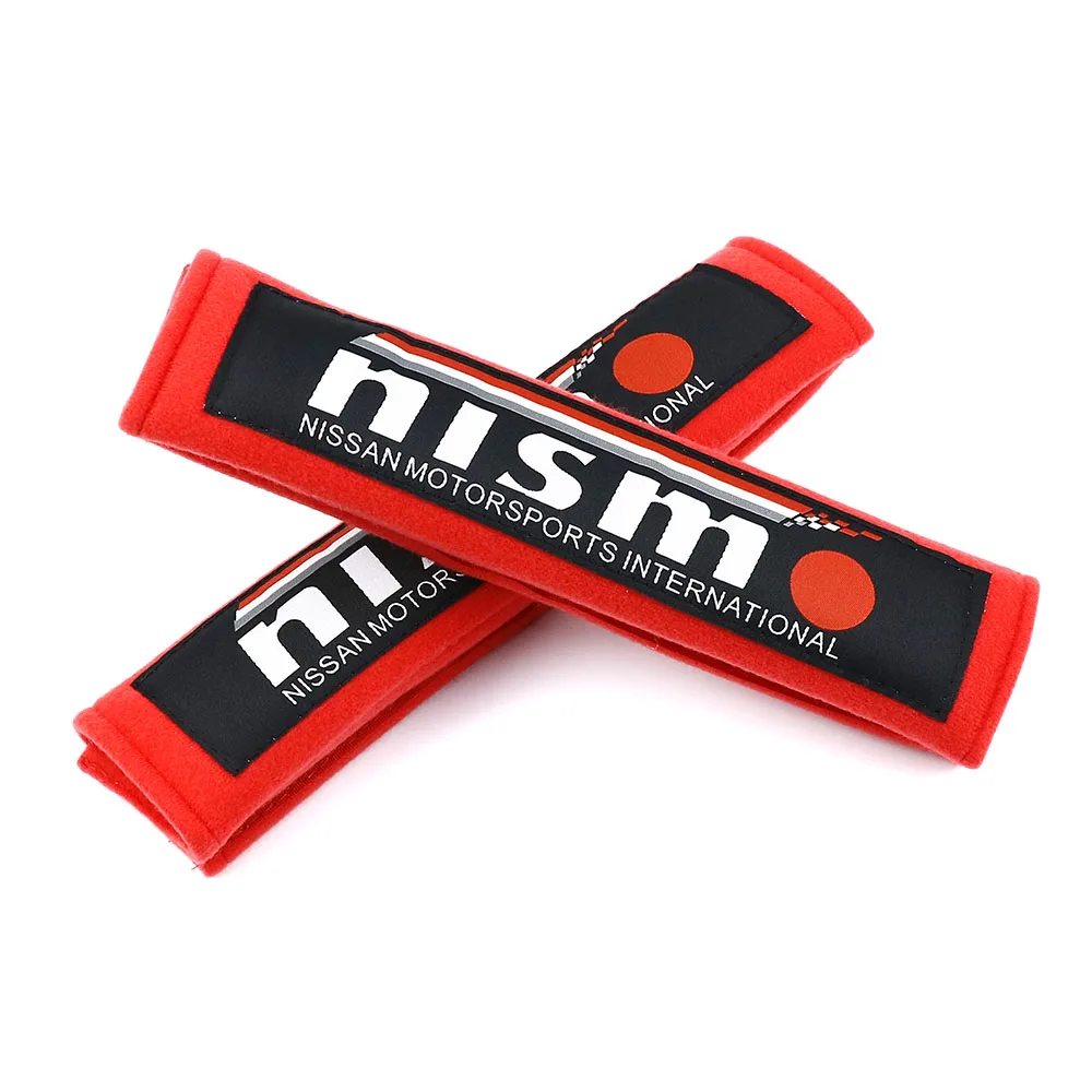 

2 x NISMO JDM Style Cotton Auto Seat Belt Cover Shoulder Strap Pads for 180SX 240SX 350Z 370Z G35 G37 GTR Silvia Skyline