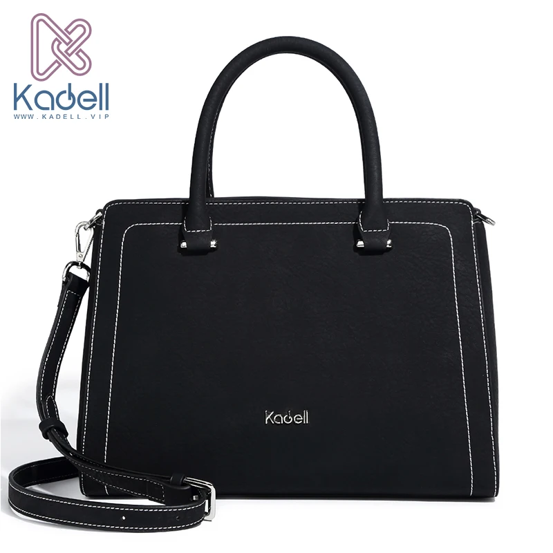 

Kadell 2018 Spring New Women Handbags PU Leather Ladies Shoulder Tote Saffiano Bags With Removable Strap 2way