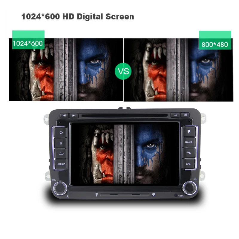 Excellent Two Din Android 9.0 VW DVD Player GPS Navigation For VW Beetle Caddy CC Golf Polo Jetta Tiguan T5 car radio gps stereo 2G RAM 12