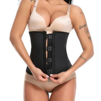 

Women Latex Waist Trainer Zipper Underbust Slim Tummy Waist Cinchers Female Firm Corset Body Shapers Slim Shaper Belts