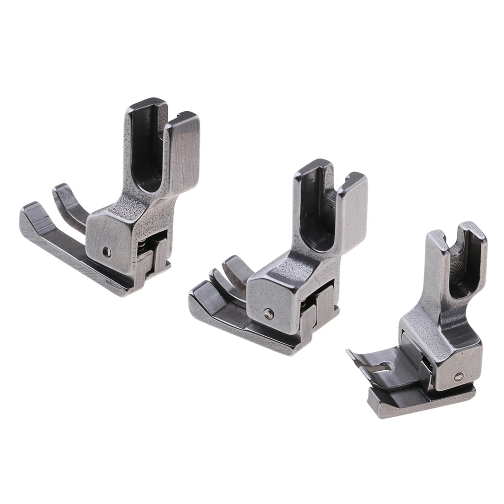 3 Pieces 1/4 1/8 1/16 Compensating Presser Foot Feet Sewing Machine Accessories For Sewing Knit & Thin Materials
