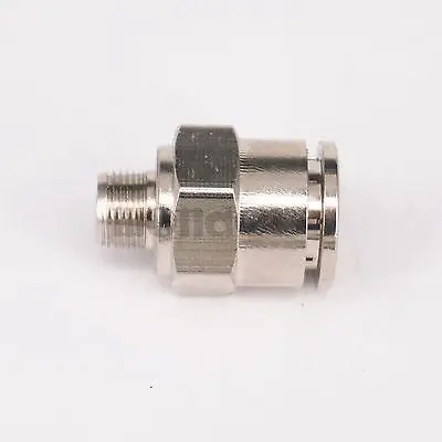 

Pneumatic Nickel Brass Push In Connector Union Quick Release Air Fitting Plumbing 1/8" BSP Male to Fit Tube O/D 12mm