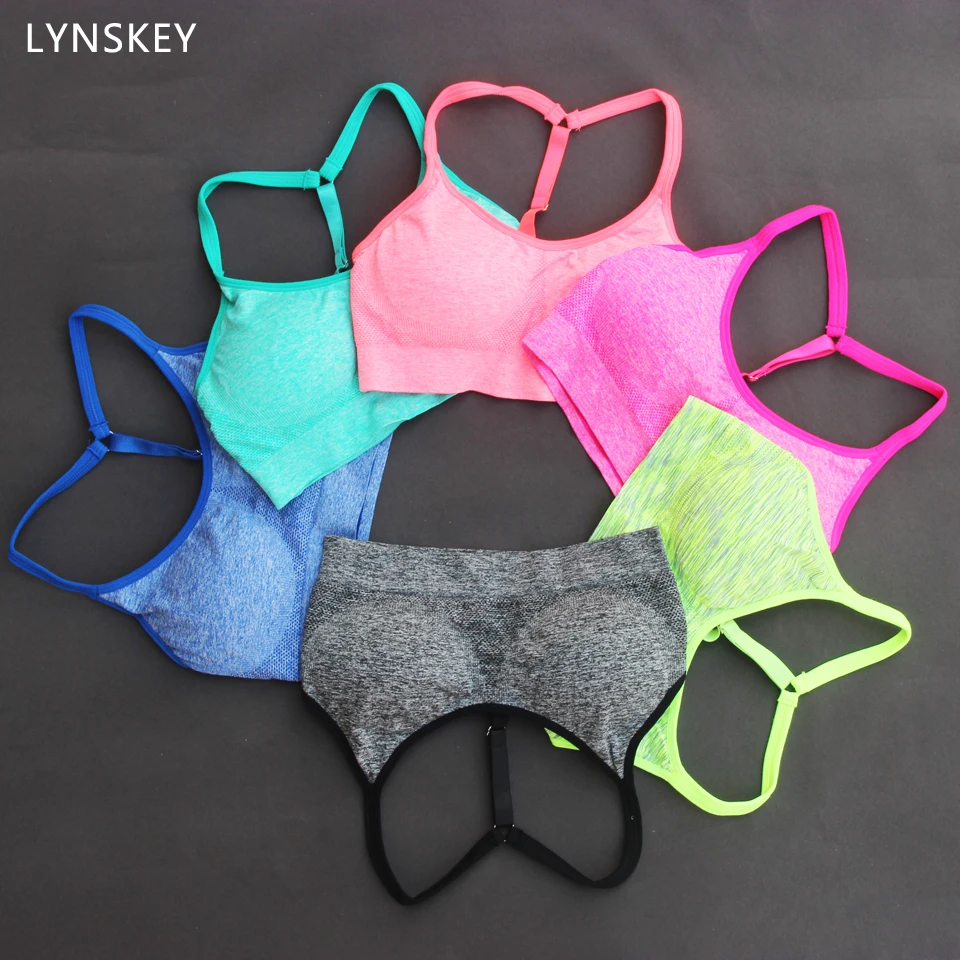 LYNSKEY Women Fitness Yoga Sports Bra for Running Gym Straps Top
