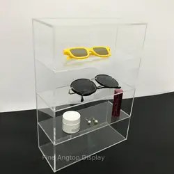 Прозрачная акриловая подставка рабочего косметическая хранения Органайзер стойки 4 полки очки витрина для очков