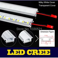 10X0,5 м/лот 8 Вт 5630 светодиодный бар u-образный паз свет 50 см Non-Водонепроницаемый 36 светодиодный s/50 см светодиодный жесткой полосы DC 12 V 5630 Светодиодный трубки Жесткая светодиодная лента