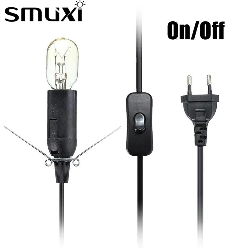Smuxi черный белый 1 м 1,2 м 1,8 м 2 м шнур вкл/выкл лампа база Гималайская Соляная Лампа Электрическая мощность США/ЕС/Великобритания/Австралия вилка