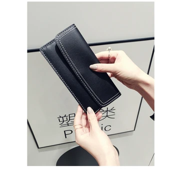 

New Women's Wallet PU Leather Long Wallet A Variety Of Colors Optional Ladies Hand Take Change Card Package Clutch Bag