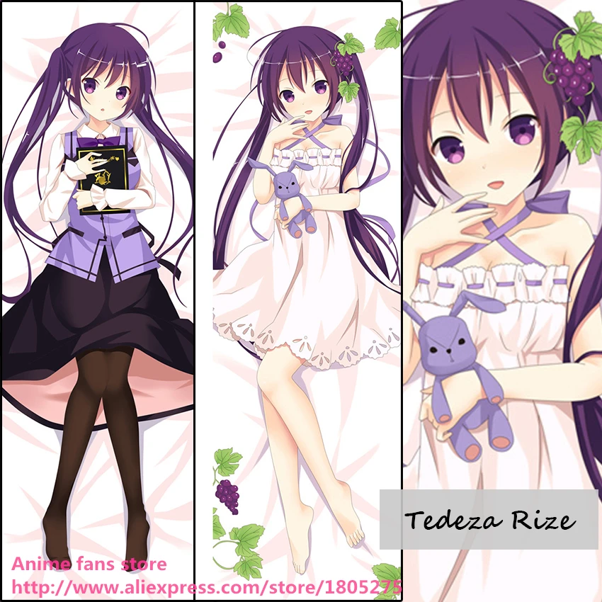 

Lovely Anime Is the order a rabbit Tedeza Rize Cute Japan Pillowcase Pillow Case Cover decorative Hugging Body Bedding