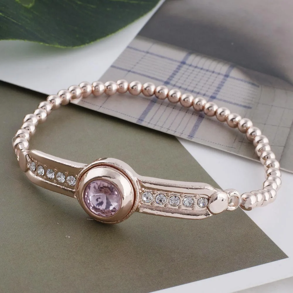 

2018 Newest Fashion Top Quality Rose Gold Color Bracelets For Women Fit 12mm Snaps Buttons Bracelets Jewelry KS1137-SKS9688-S