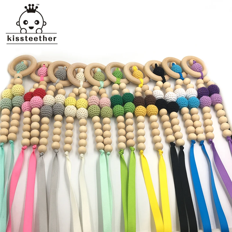 10 шт. детский Прорезыватель для зубов из натурального дерева|baby teether|baby wooden