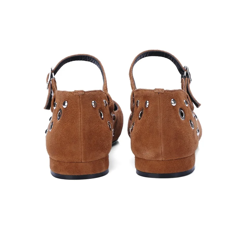 Boucle Taille Chaussures Enfant Concise L'extérieur Plats Zvq caramel À Décontracté Grande New Bout Black Pour Confortable Carré Daim Peu Printemps Mocassins Femmes Color Profonde Rxvv7qaw