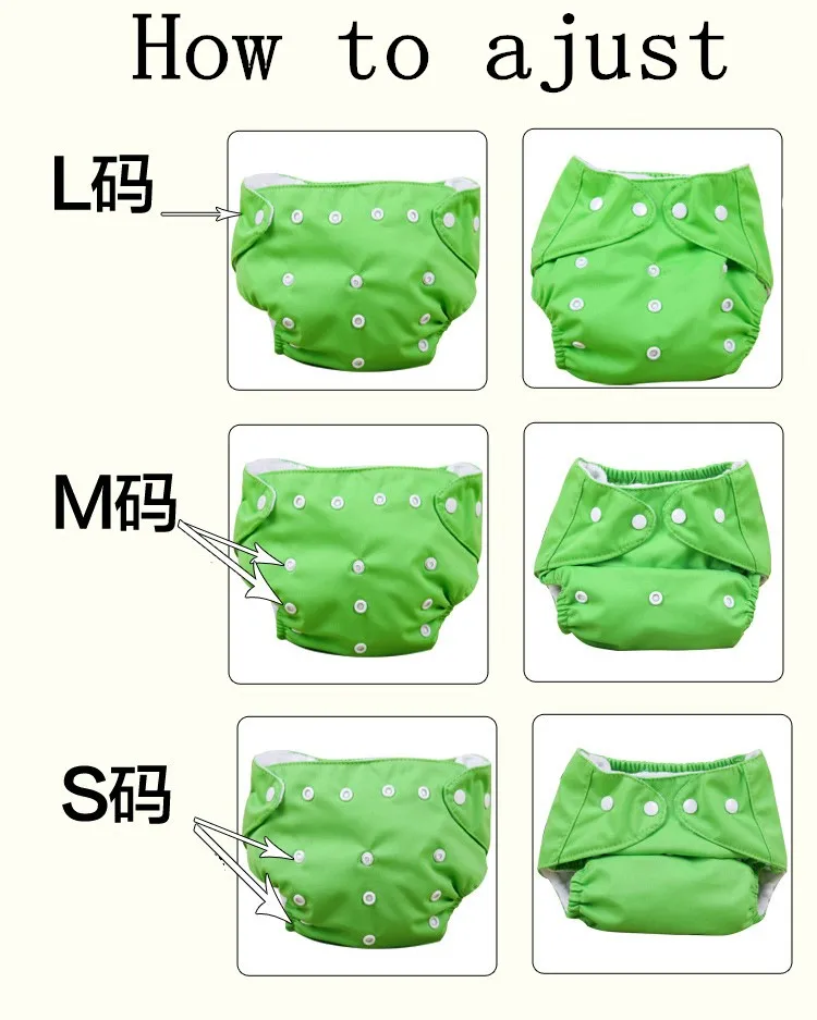 Детские Тканевые Многоразовые подгузники, моющиеся подгузники для новорожденных, регулируемые подгузники, подгузники для детей, стираемые тканевые подгузники
