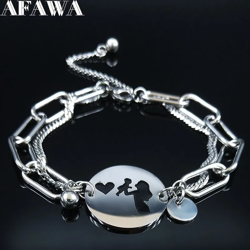 

2019 Juntas Somos Lo Stainless Steel Bracelet for Best Friend Silver Color Bracelets Bangles Jewelry pulsera mujer B18424