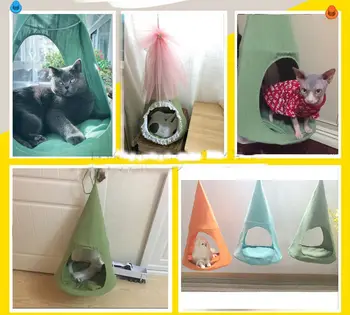 

Cat hammock hanging nest cage Hammock mat Pet Mattress Cat climbing frame Tree Fashion pet furniture