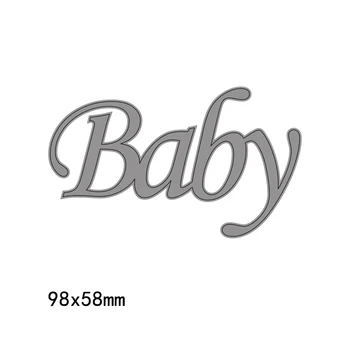 

Baby Metal Cutting English Letters Dies Cut for DIY Scrapbook Embossing Paper Craft Stamps and Dies Stencil Frame