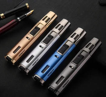 

Fix Fire Jet Butane Torch Turbo 1300C Cigar Lighter Windproof Outdoor inflatable Cigarette Lighter Thunder Metal Tobacco Lighter