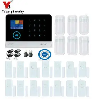 

Yobang Security WIFI 3G GPRS Home Alarm System WIFI Alarmes Security Burglar Alarm Apps Control Door/Window Sensor Blue Siren