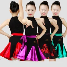 Платье для латинских танцев для девочек; детское платье без рукавов для соревнований; платье для латинских танцев; одежда для выступлений; одежда для самбы; DN2696