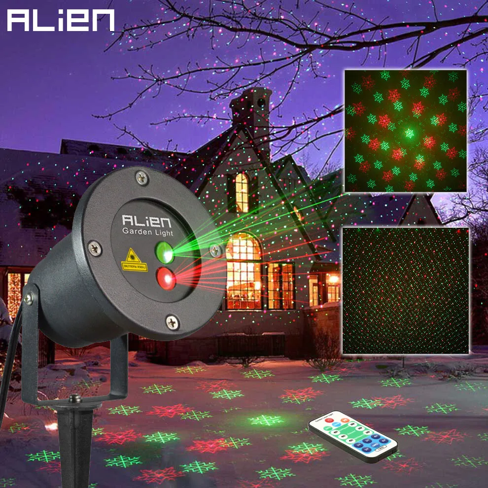 Buy ALIEN Outdoor Laser Holiday lights RG dots And Snowflake Home Light