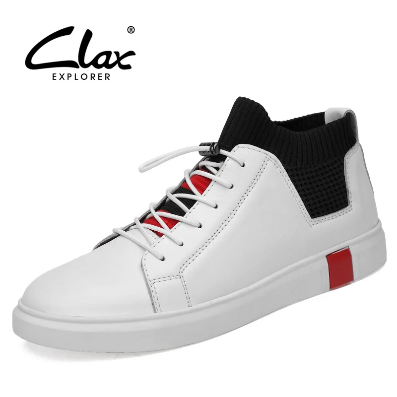 

CLAX Men's Shoes Genuine Leather Casual Shoe Male Spring Autumn Walking Footwear Leather Sneakers Fashion Designer Men Shoe