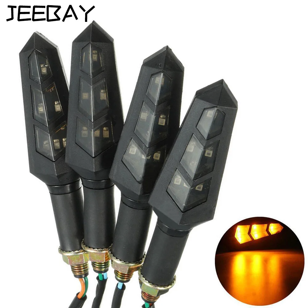 JEEBAY 4 шт. поворотный сигнал Drl светодиодные мотоциклетные поворотные сигнальные