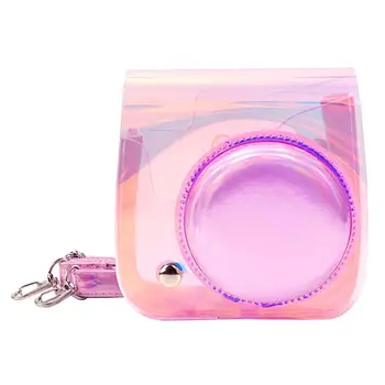 

Protective Bag Laser Magic Color Camera Case With Adjustable Shoulder Strap For Polaroid Fujifilm Instax Mini 9 8 8+ (PINK)