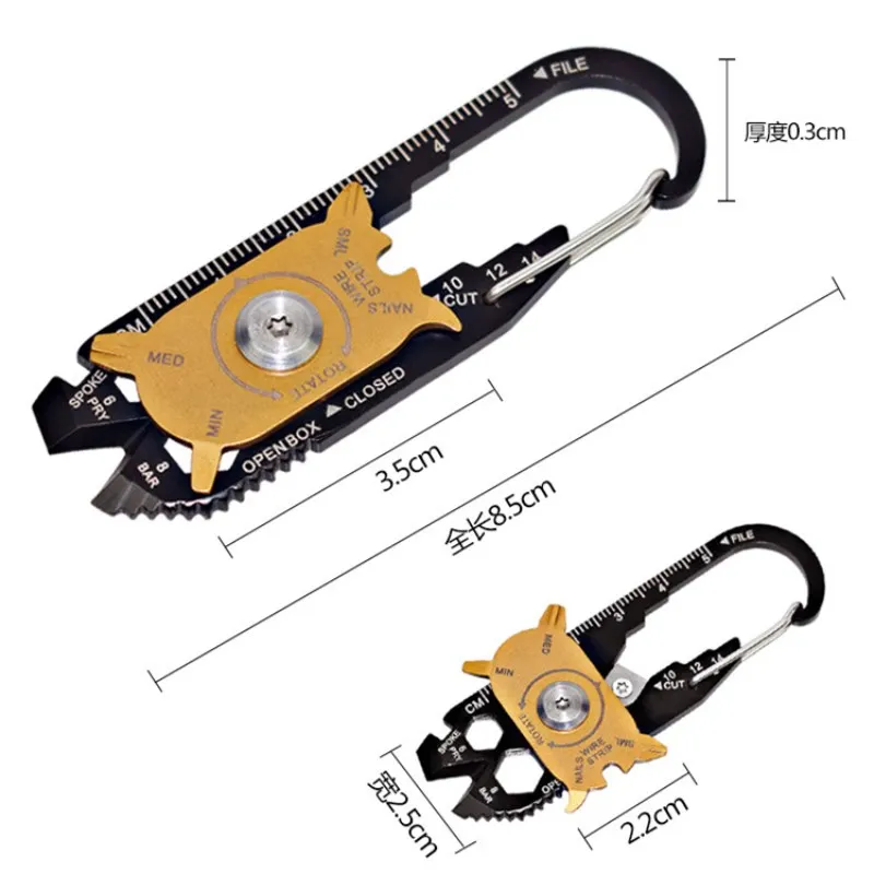 

EDC Gear Outdoor Camping Survival Tool Mini Crank Crowbar Pocket Pry Bar Keychain Tool Survival Scraper Camping Equipment