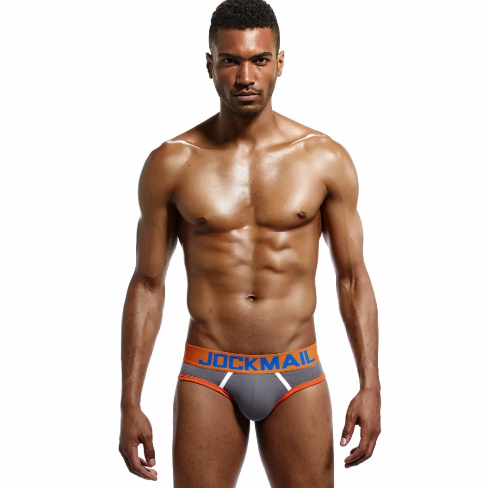 JOCKMAIL Brand Men Underwear open back Sexy Hollow Crotch BOTTOMLESS Cotton Men Briefs Backless Buttocks cueca Gay Underwear male briefs