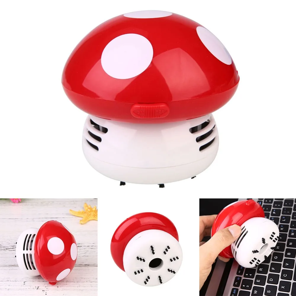 

Mini Mushroom Shape Dust Vacuum Cleaner Corner Desk Table Dust Tablet Keyboard Dirt Cleaner Plastic Cleaning Tools Dust Remover