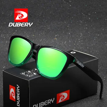 

DUBERY Brand 2019 New Gradient Sunglasses Men Women Polarized Coating Mirror Sun Glasses Driving Square Fashion Eyewear D181