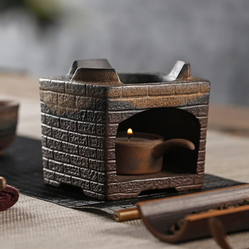 Billige Vintage Wärmer Keramik Groben Keramik Heizung Teegeschirr Zubehör Heizung Kaffee Milch Tee Basis Teekanne Halter Leuchter Kunst