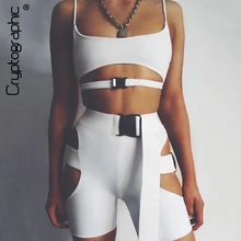 Cryptographic hot solid neon green playsuits buckle hollow out shorts with sashes sexy playsuit romper 2019 fashion outfits Cryptographic hot solid neon green playsuits buckle hollow out shorts with sashes sexy playsuit romper 2019 fashion outfits