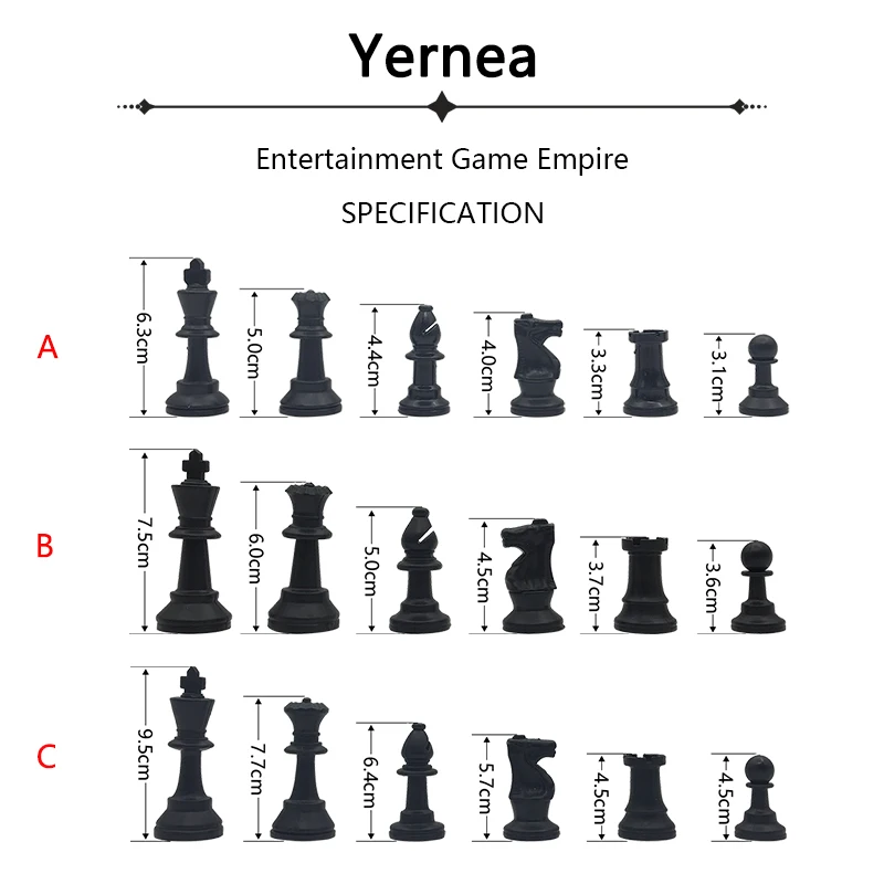 Yernea High-quality Chess Games Set Portable Outdoor Sports Chess Games Shoulder Straps Travel Plastic Pieces